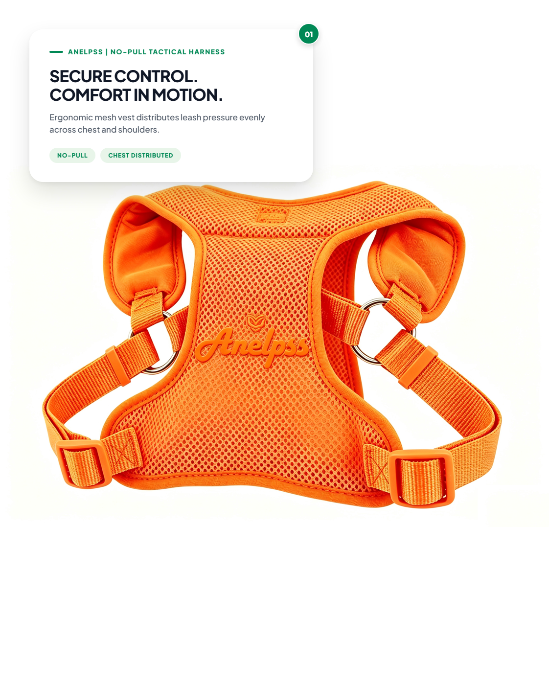 Anelpss™ CloudComfort No-Pull Breathable Air Mesh Pet Harness Vest