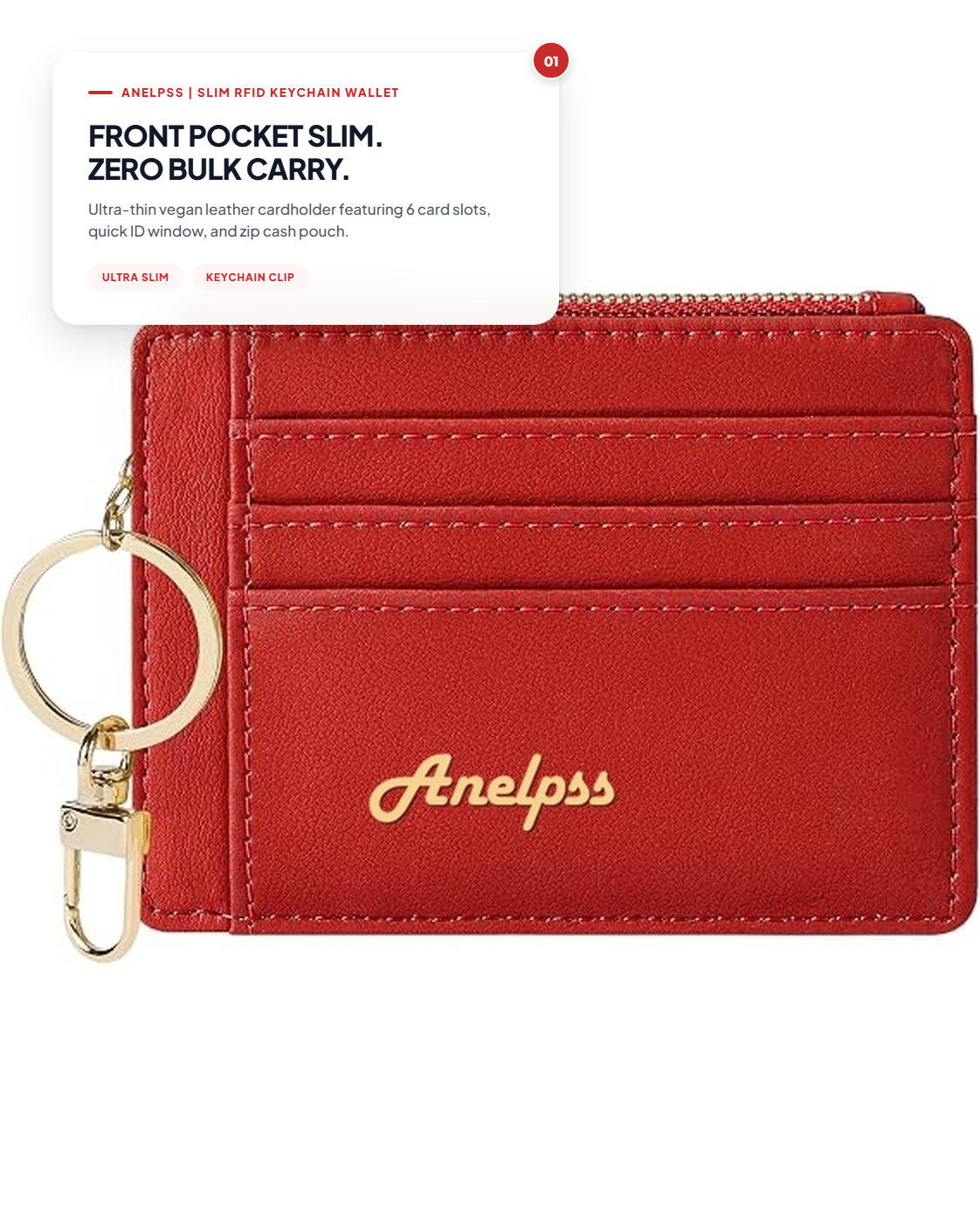 Anelpss™ Minimalist Slim Pocket Wallet — RFID-Blocking Credit Card Holder